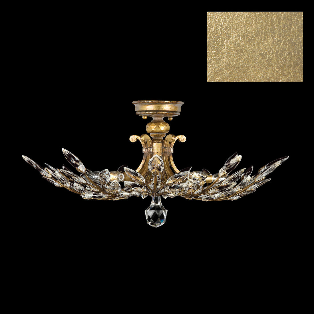 FINE ART LAMPS, CRYSTAL LAUREL SEMI-FLUSH MOUNT, FLUSH MOUNT CEILING LIGHTS