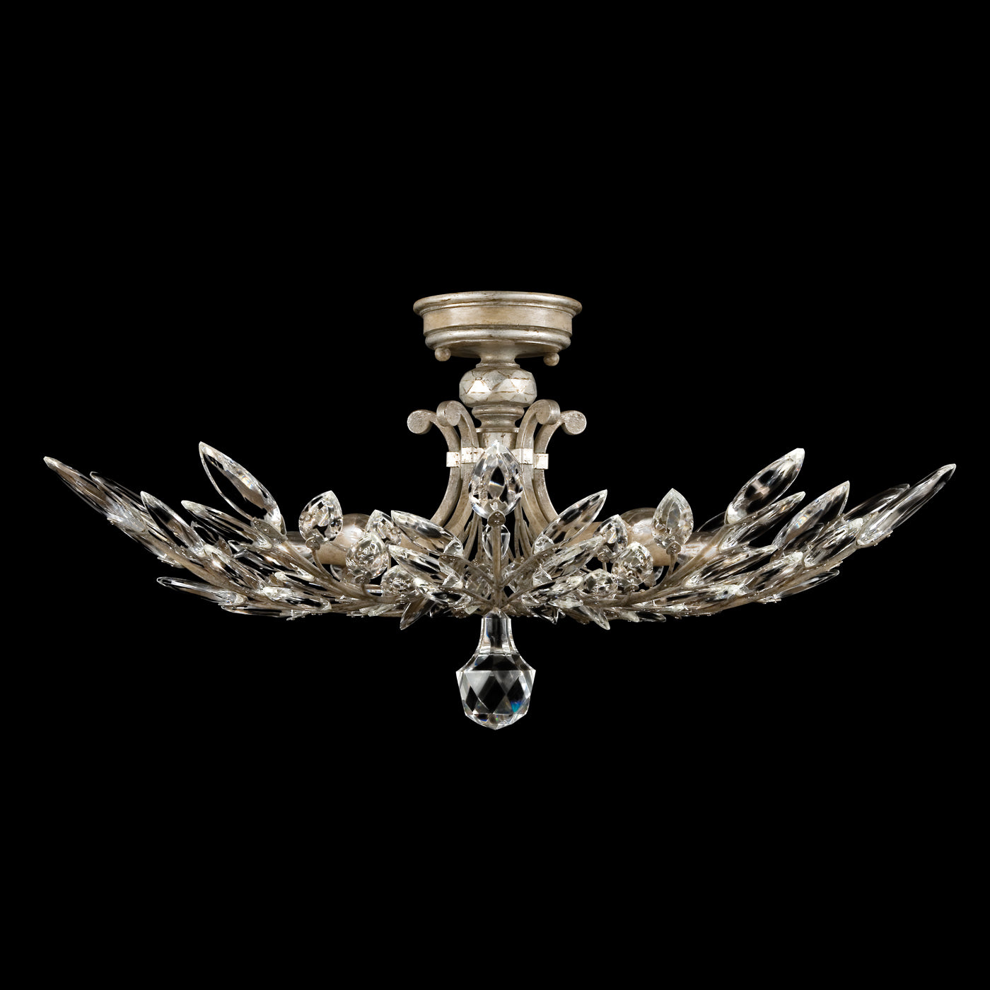 FINE ART LAMPS, CRYSTAL LAUREL SEMI-FLUSH MOUNT, FLUSH MOUNT CEILING LIGHTS