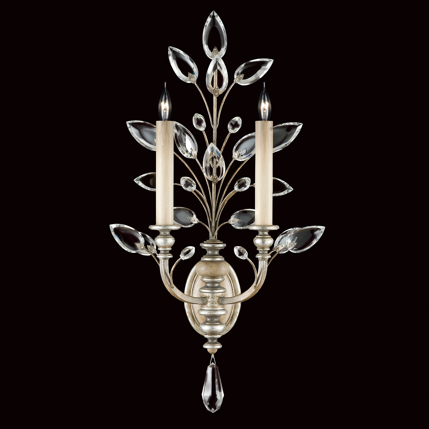 FINE ART LAMPS, CRYSTAL LAUREL SCONCE, WALL SCONCES