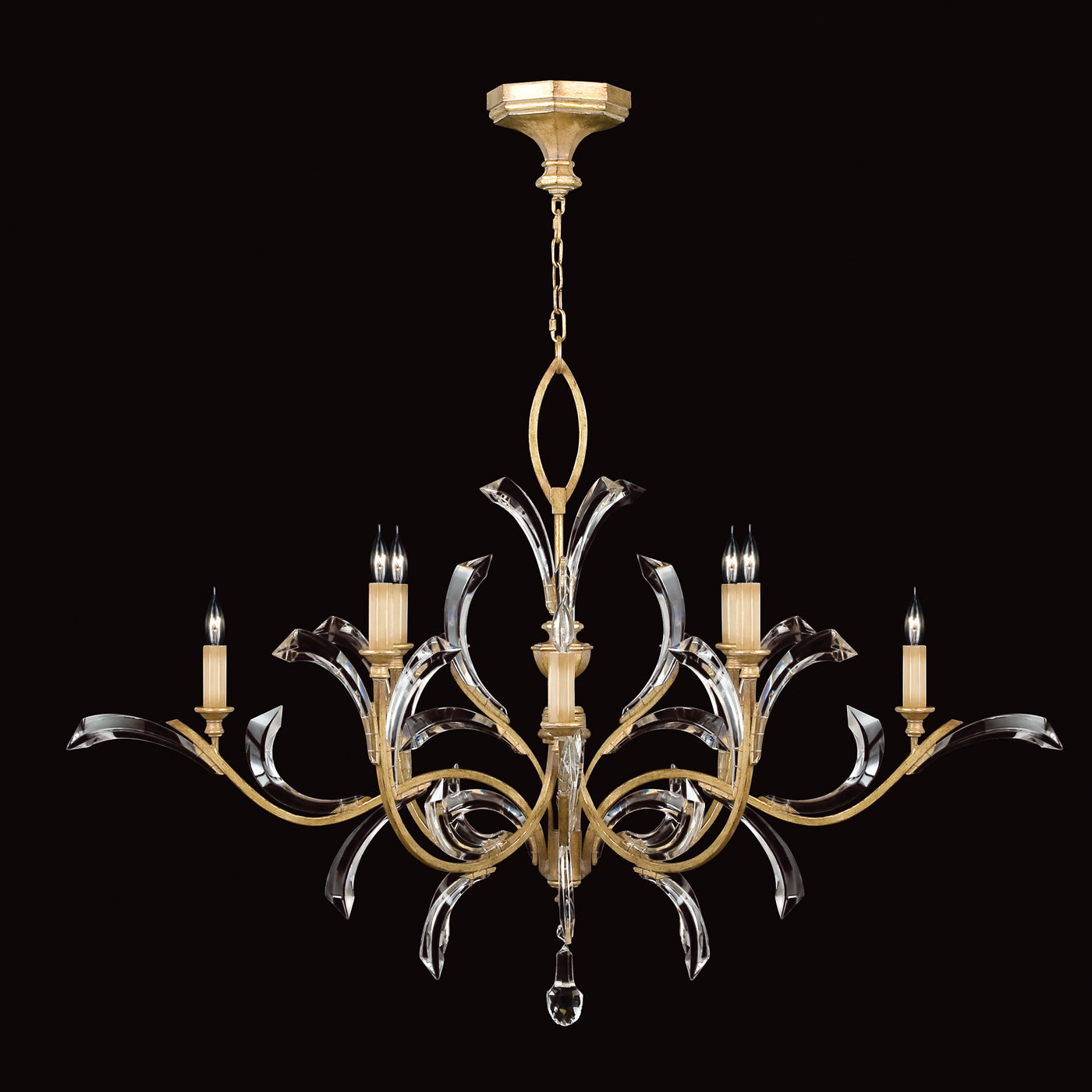 FINE ART LAMPS, BEVELED ARCS CHANDELIER, CHANDELIER LIGHT