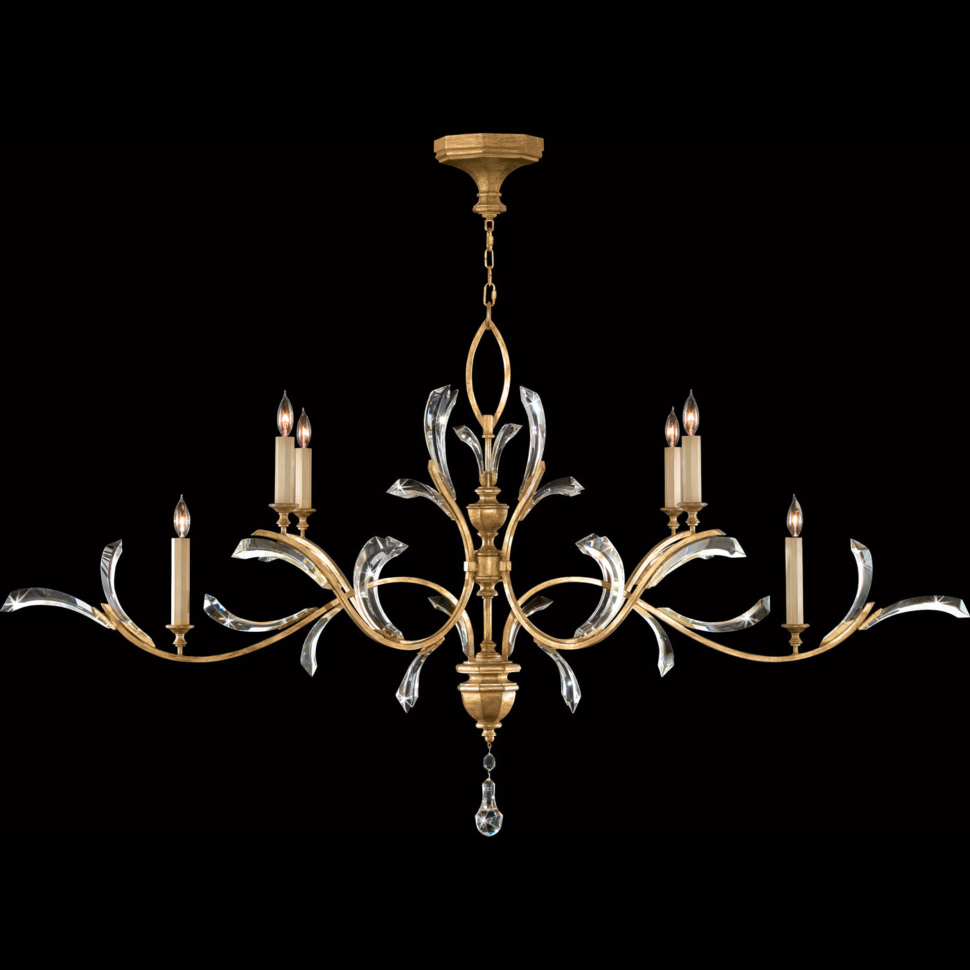 FINE ART LAMPS, BEVELED ARCS OBLONG CHANDELIER, CHANDELIER LIGHT