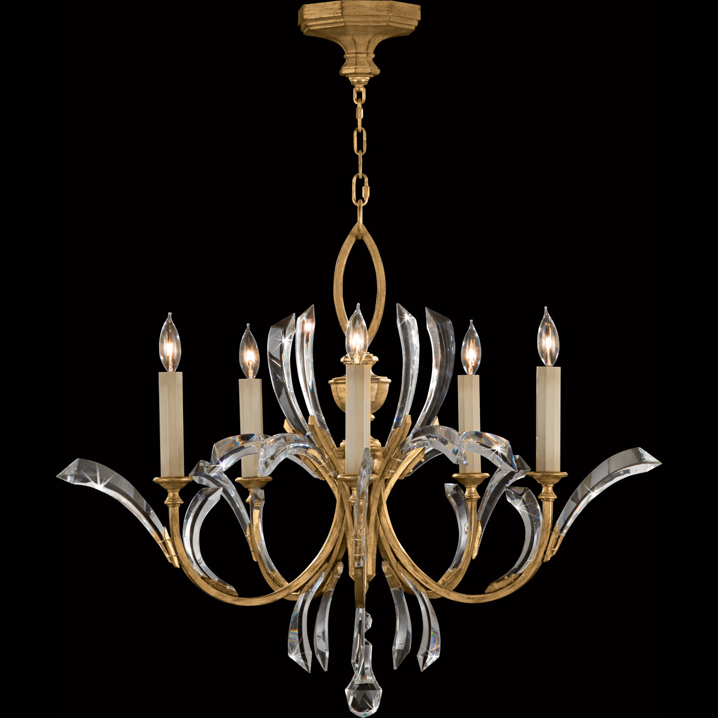 FINE ART LAMPS, BEVELED ARCS CHANDELIER, CHANDELIER LIGHT