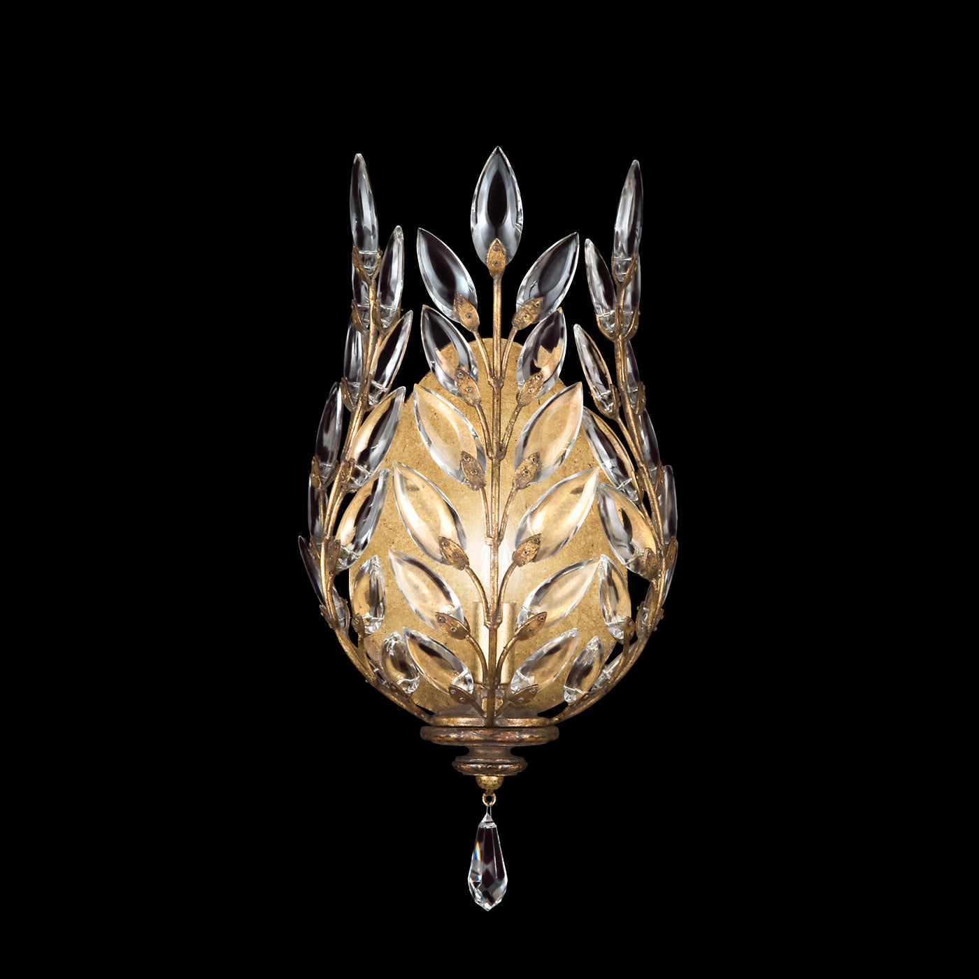 FINE ART LAMPS, CRYSTAL LAUREL SCONCE, WALL SCONCES