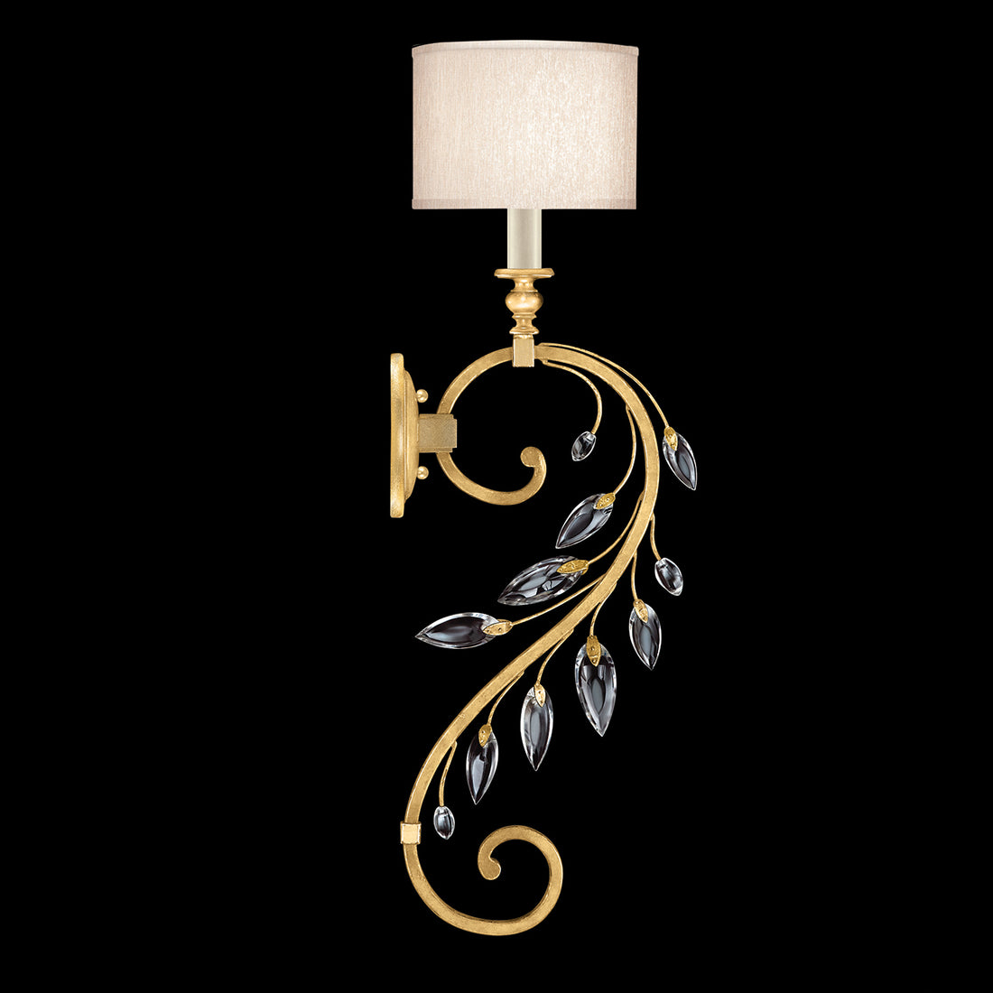 FINE ART LAMPS, CRYSTAL LAUREL SCONCE, WALL SCONCES