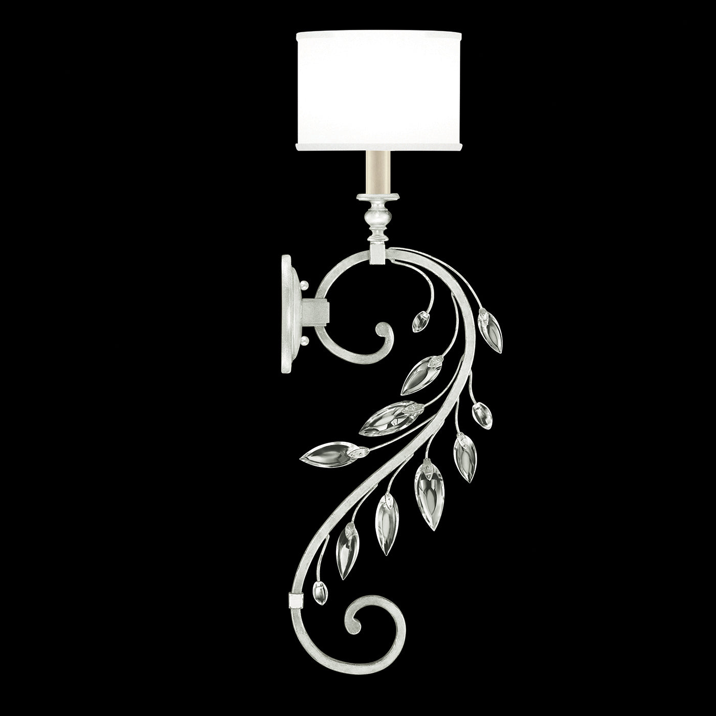 FINE ART LAMPS, CRYSTAL LAUREL SCONCE, WALL SCONCES
