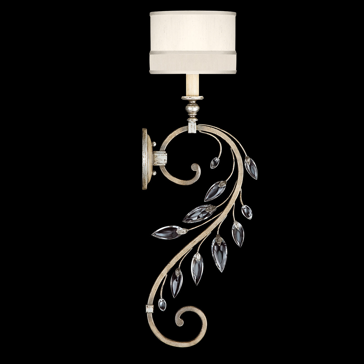 FINE ART LAMPS, CRYSTAL LAUREL SCONCE, WALL SCONCES