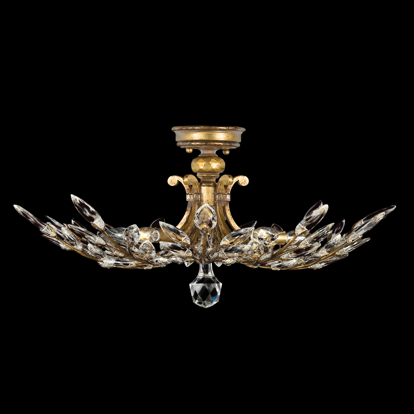 FINE ART LAMPS, CRYSTAL LAUREL SEMI-FLUSH MOUNT, FLUSH MOUNT CEILING LIGHTS