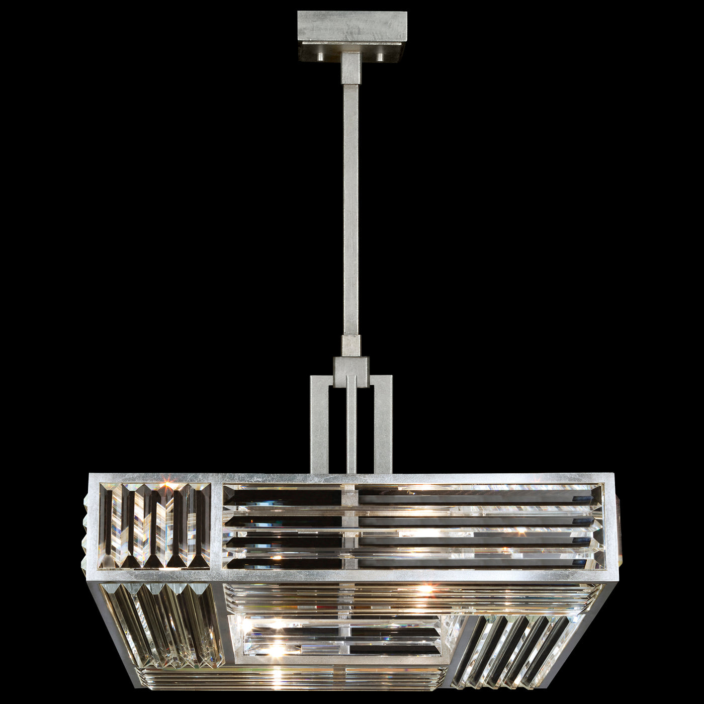 FINE ART LAMPS, CRYSTAL ENCHANTMENT SQUARE PENDANT, PENDANT LIGHT