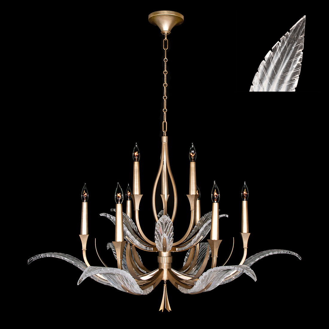 FINE ART LAMPS, PLUME CHANDELIER, CHANDELIER LIGHT