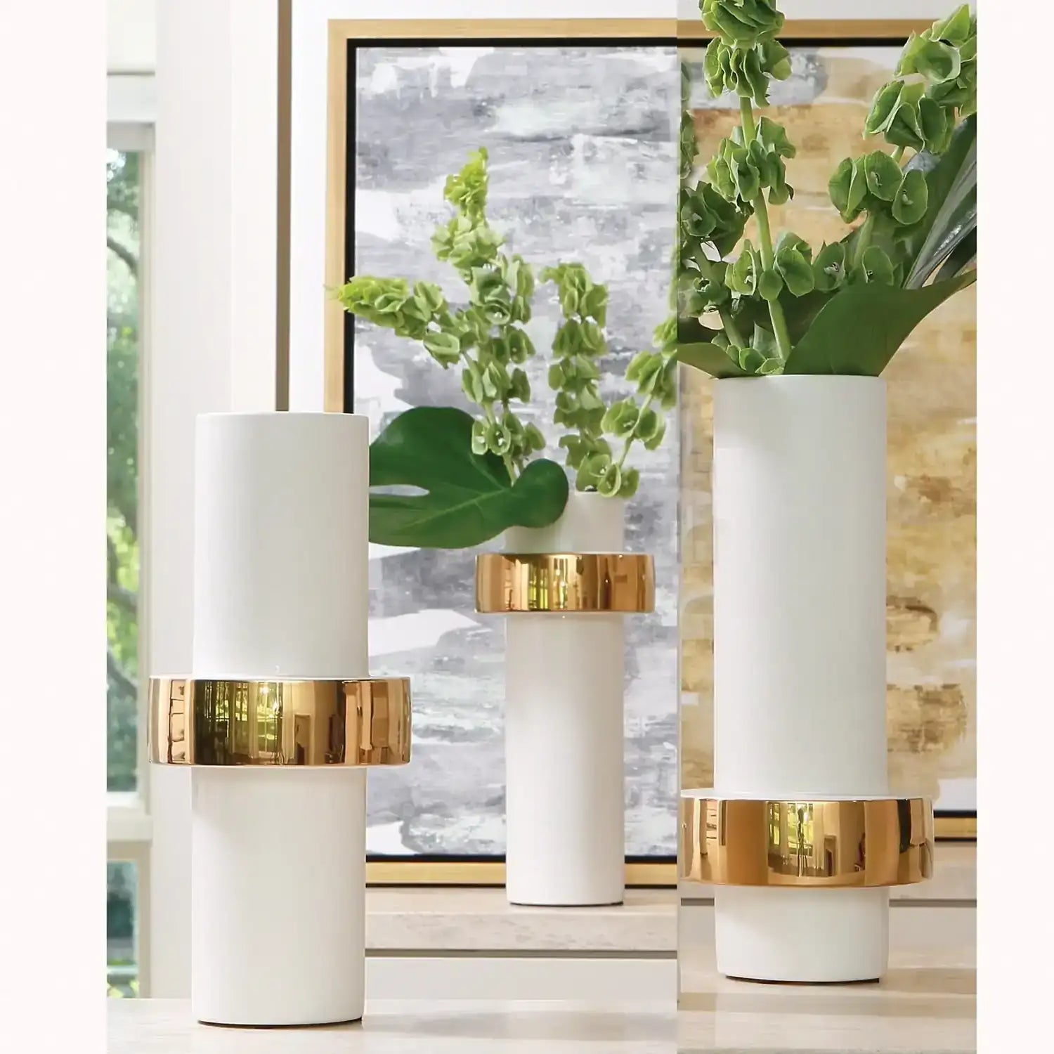 GLOBAL VIEWS GOLD RING VASE - Decorative Accents
