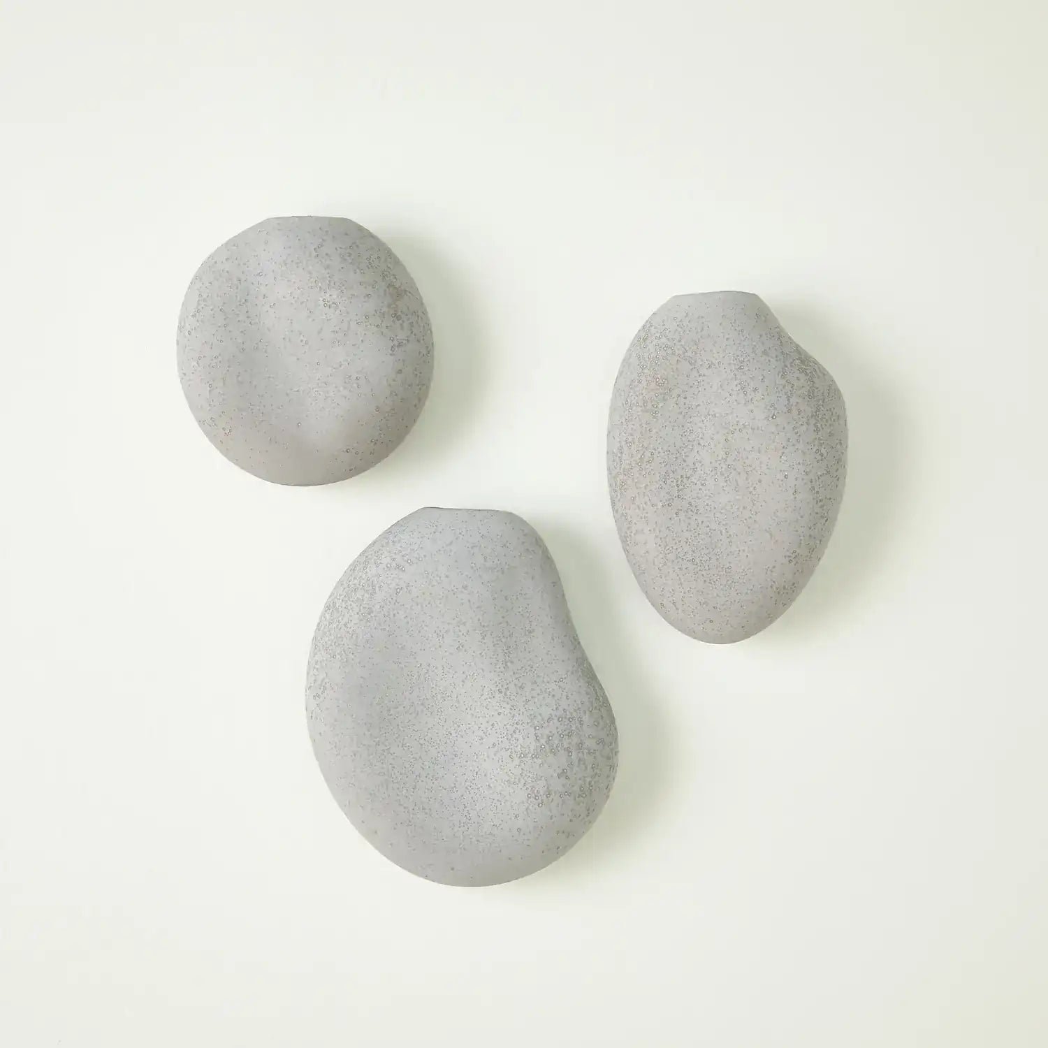 GLOBAL VIEWS S/3 PEBBLE WALL VASES - Decorative Accents