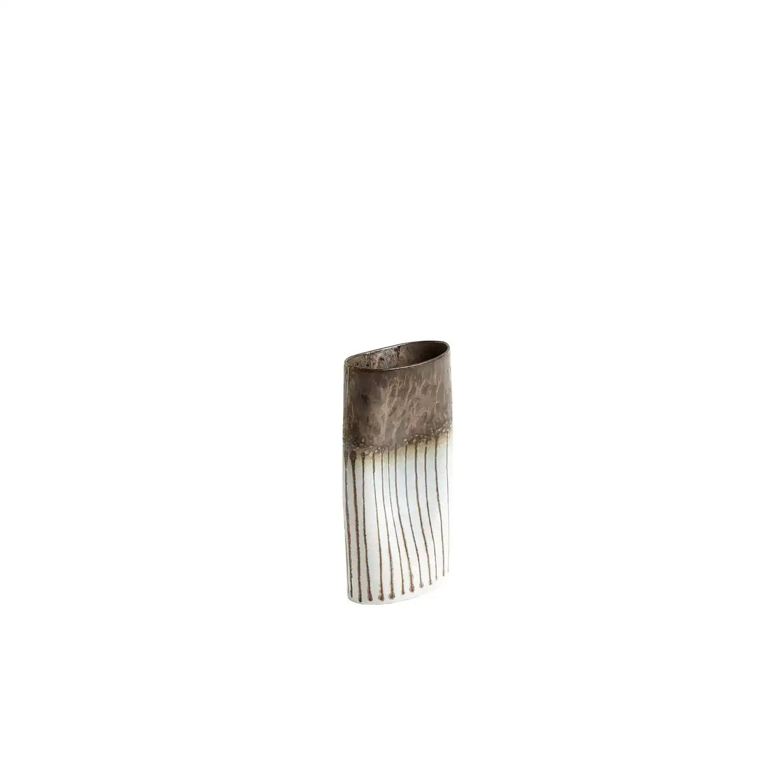GLOBAL VIEWS REACTIVE BRONZE STRIPE OVAL VASE - Decorative Accents