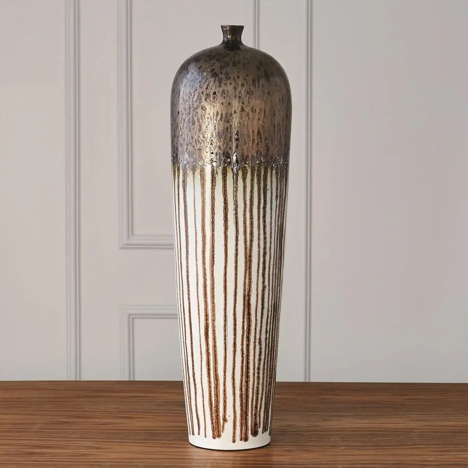 GLOBAL VIEWS REACTIVE BRONZE STRIPE VESSEL - Decorative Accents