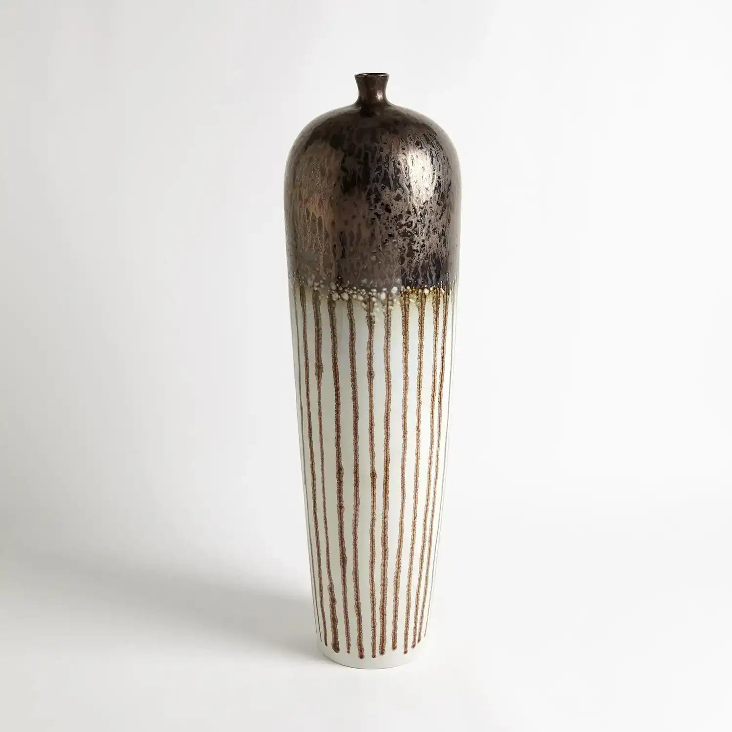 GLOBAL VIEWS REACTIVE BRONZE STRIPE VESSEL - Decorative Accents