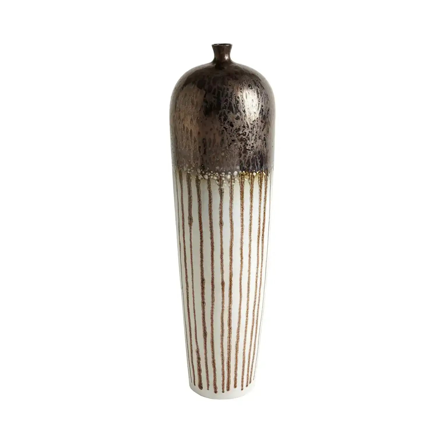 GLOBAL VIEWS REACTIVE BRONZE STRIPE VESSEL - Decorative Accents