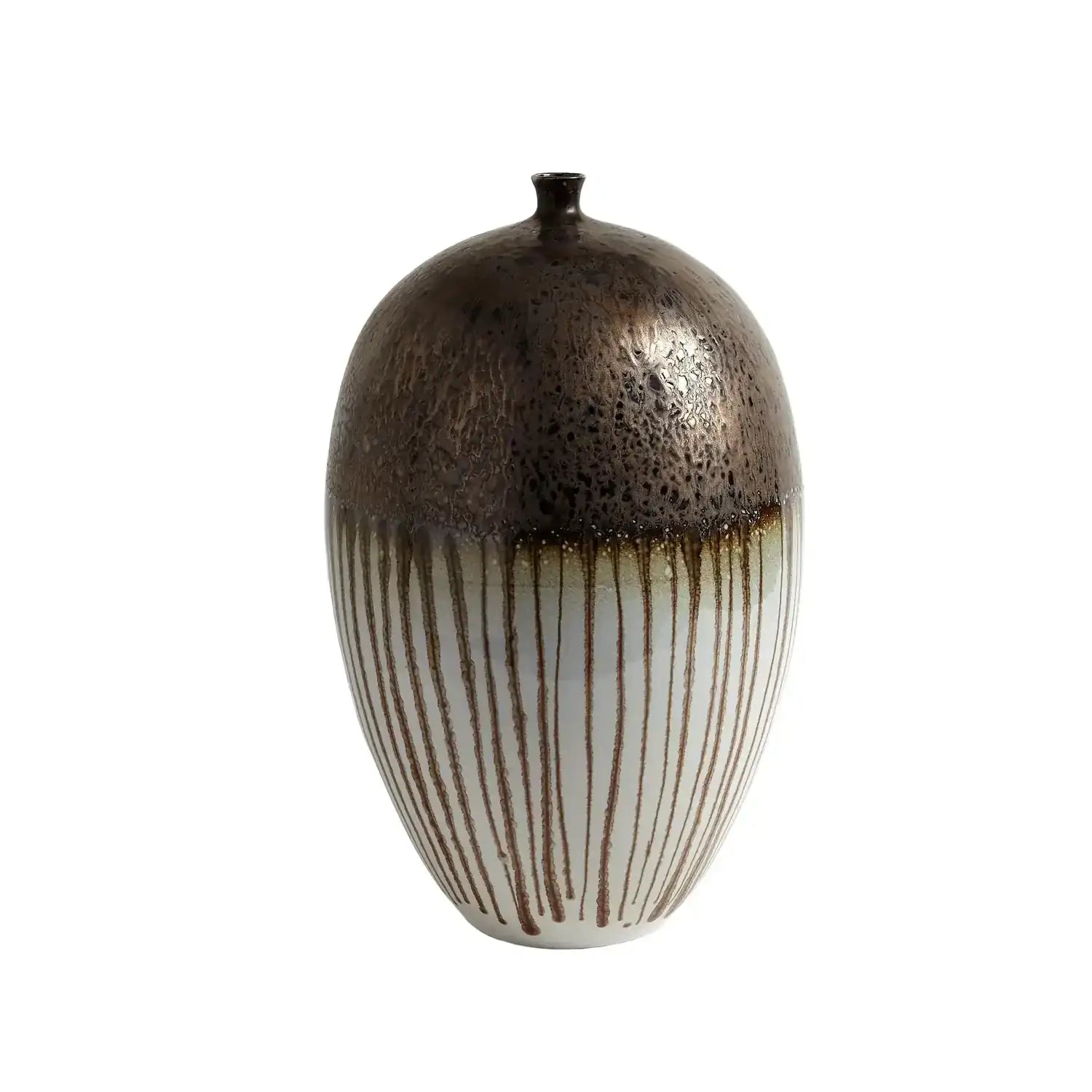 GLOBAL VIEWS REACTIVE BRONZE STRIPE VESSEL - Decorative Accents
