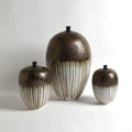 GLOBAL VIEWS REACTIVE BRONZE STRIPE VESSEL - Decorative Accents