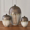 GLOBAL VIEWS REACTIVE BRONZE STRIPE VESSEL - Decorative Accents