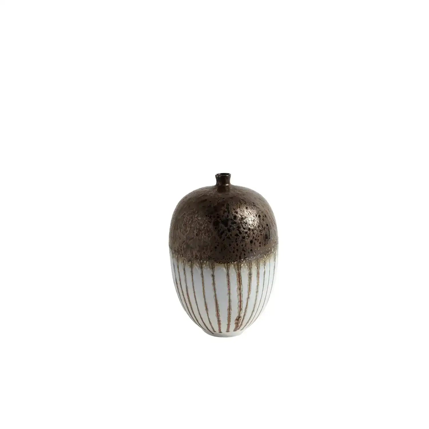 GLOBAL VIEWS REACTIVE BRONZE STRIPE VESSEL - Decorative Accents