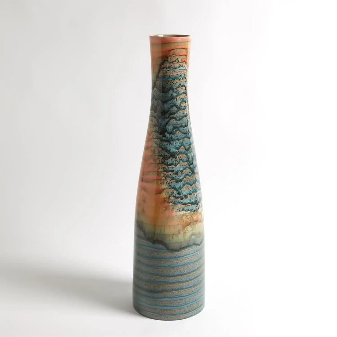 GLOBAL VIEWS WATERCOLOR RINGED VASE - Decorative Accents