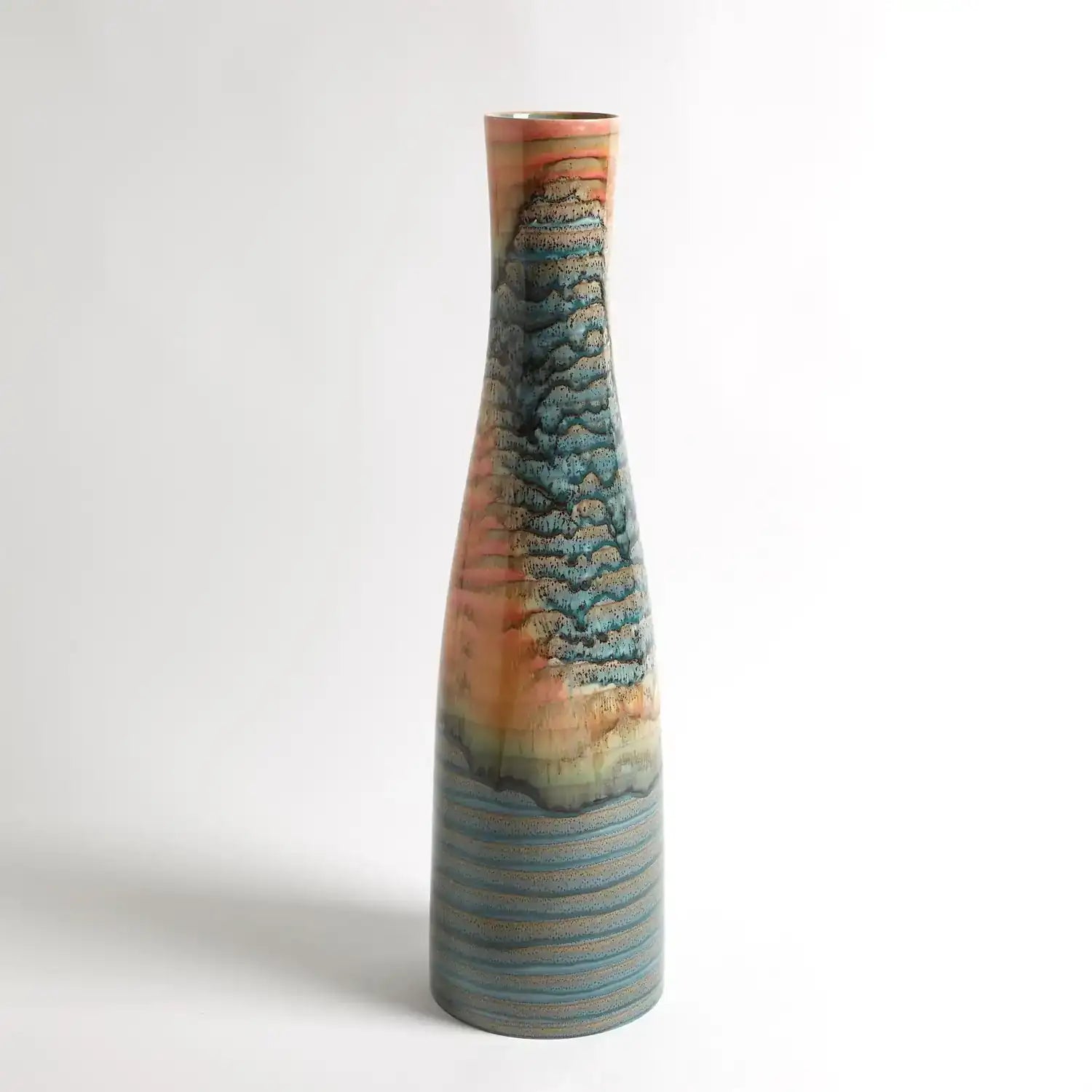 GLOBAL VIEWS WATERCOLOR RINGED VASE - Decorative Accents