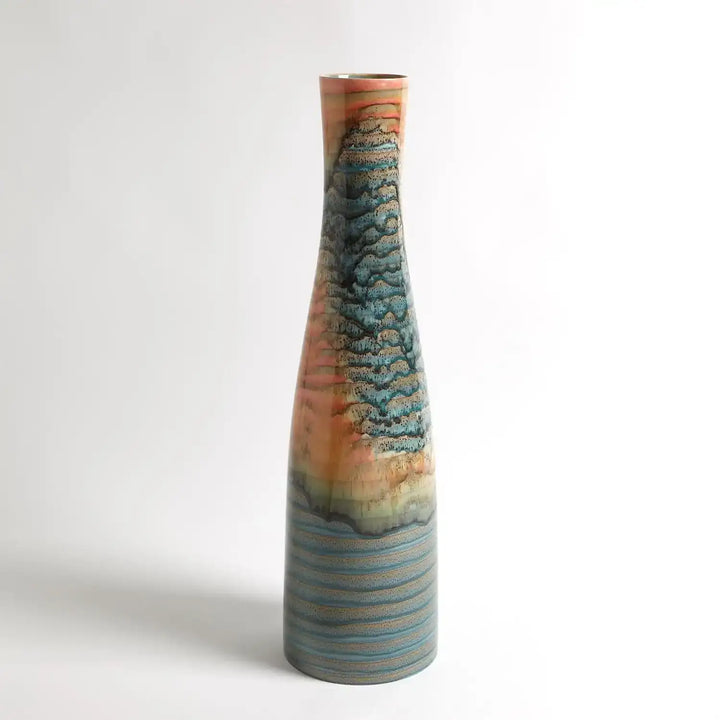 GLOBAL VIEWS WATERCOLOR RINGED VASE - Decorative Accents