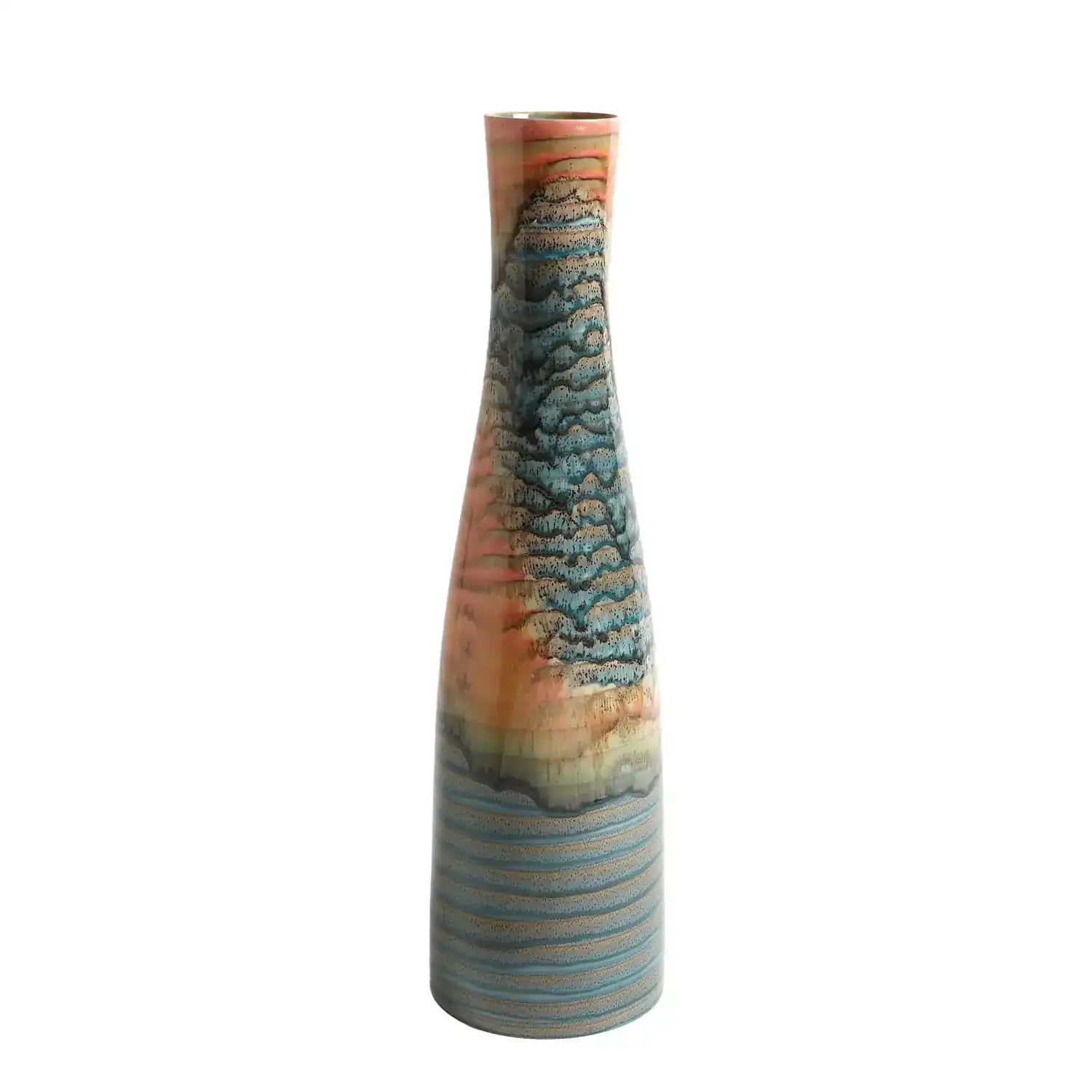 GLOBAL VIEWS WATERCOLOR RINGED VASE - Decorative Accents