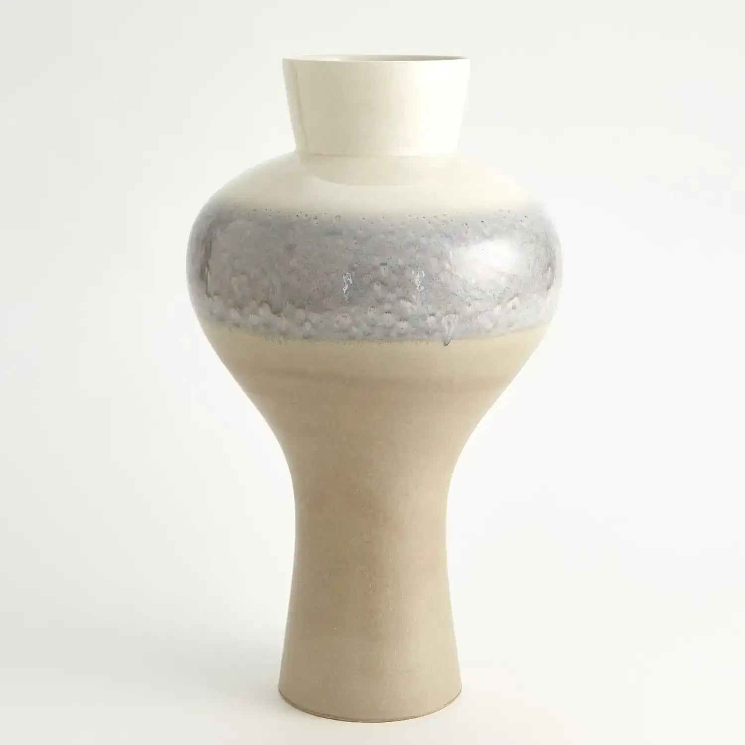GLOBAL VIEWS CREAM RISES SWELL VASE - Decorative Accents