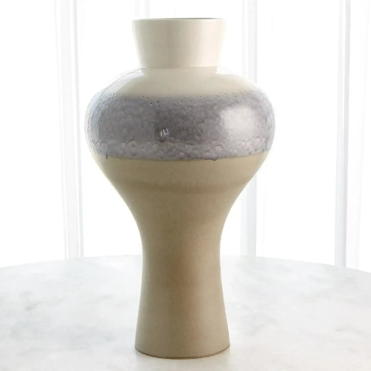 GLOBAL VIEWS CREAM RISES SWELL VASE - Decorative Accents