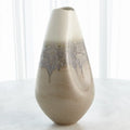 GLOBAL VIEWS CREAM RISES DENTED VASE - Decorative Accents