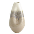 GLOBAL VIEWS CREAM RISES DENTED VASE - Decorative Accents