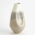 GLOBAL VIEWS CREAM RISES DENTED VASE - Decorative Accents