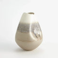 GLOBAL VIEWS CREAM RISES DENTED VASE - Decorative Accents