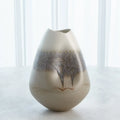 GLOBAL VIEWS CREAM RISES DENTED VASE - Decorative Accents