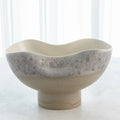 GLOBAL VIEWS CREAM RISES DENTED BOWL - Decorative Accents