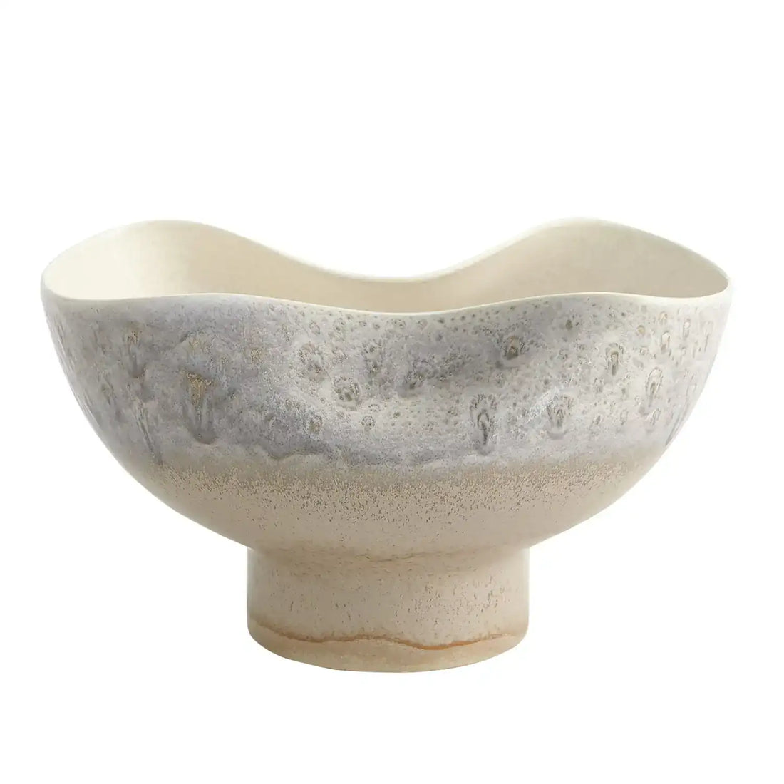 GLOBAL VIEWS CREAM RISES DENTED BOWL - Decorative Accents