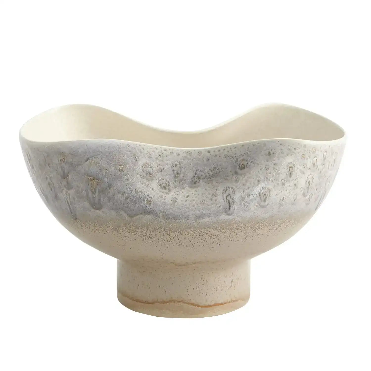 GLOBAL VIEWS CREAM RISES DENTED BOWL - Decorative Accents