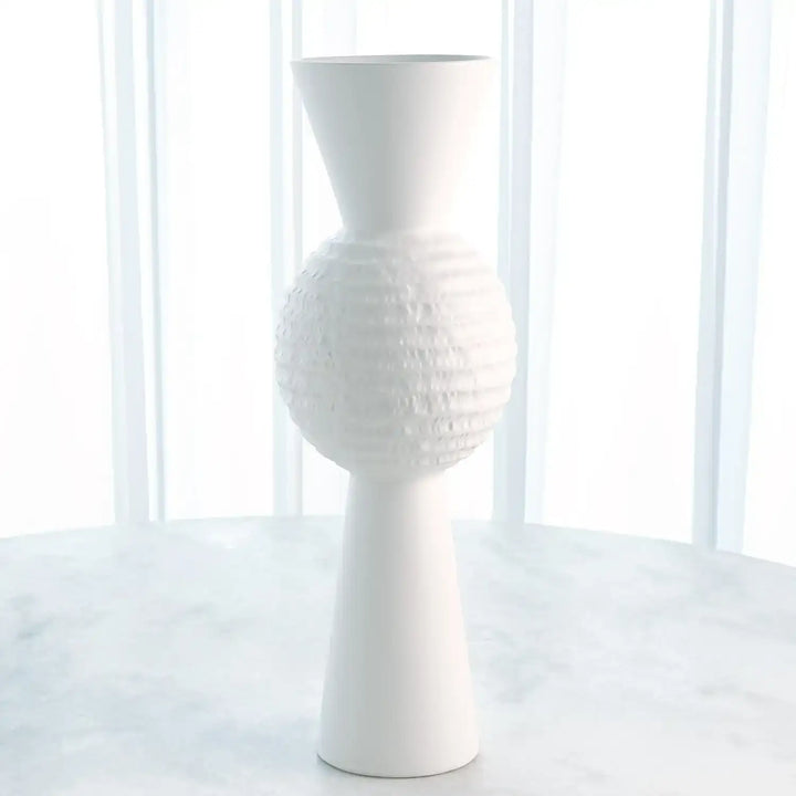 GLOBAL VIEWS HIGH CHISELED ORB VASE - Decorative Accents