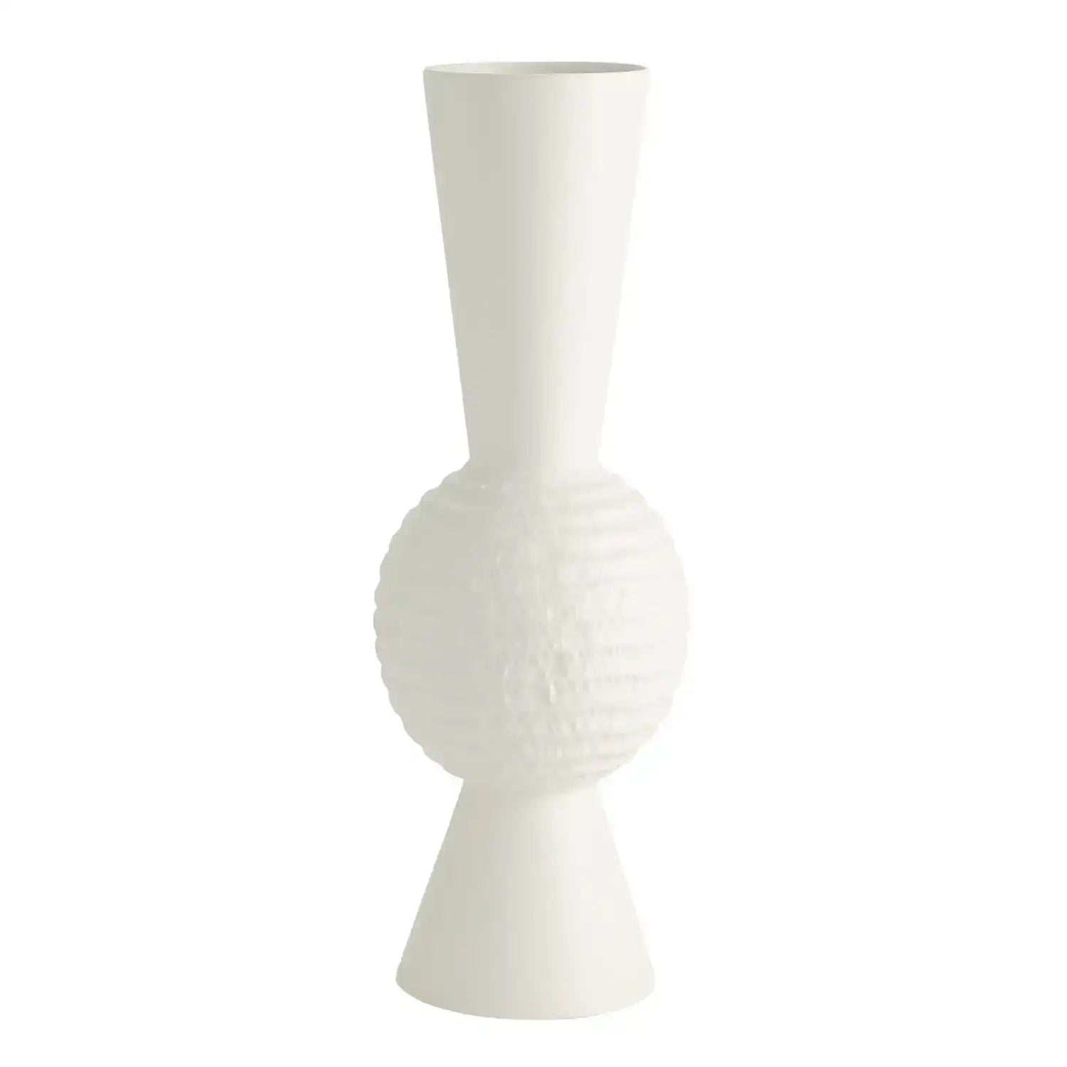 GLOBAL VIEWS LOW CHISELED ORB VASE - Decorative Accents