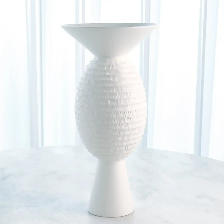 GLOBAL VIEWS WIDE CHISELED ORB VASE - Decorative Accents