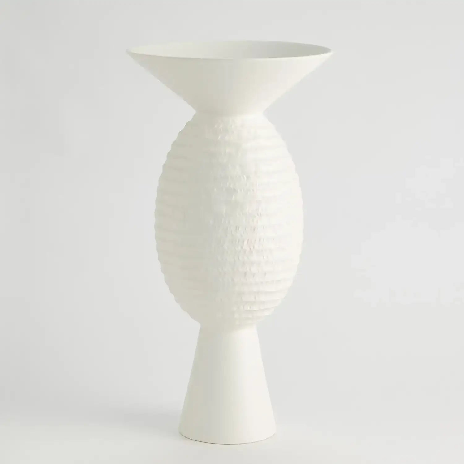 GLOBAL VIEWS WIDE CHISELED ORB VASE - Decorative Accents