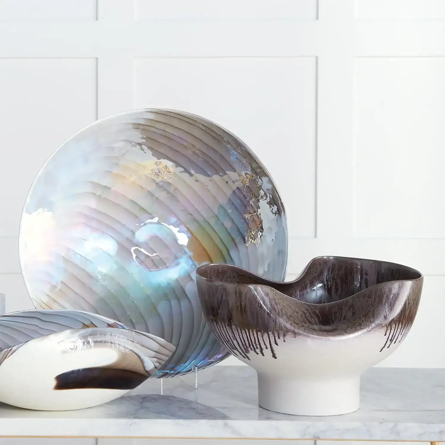 GLOBAL VIEWS DENTED BOWL - Decorative Accents
