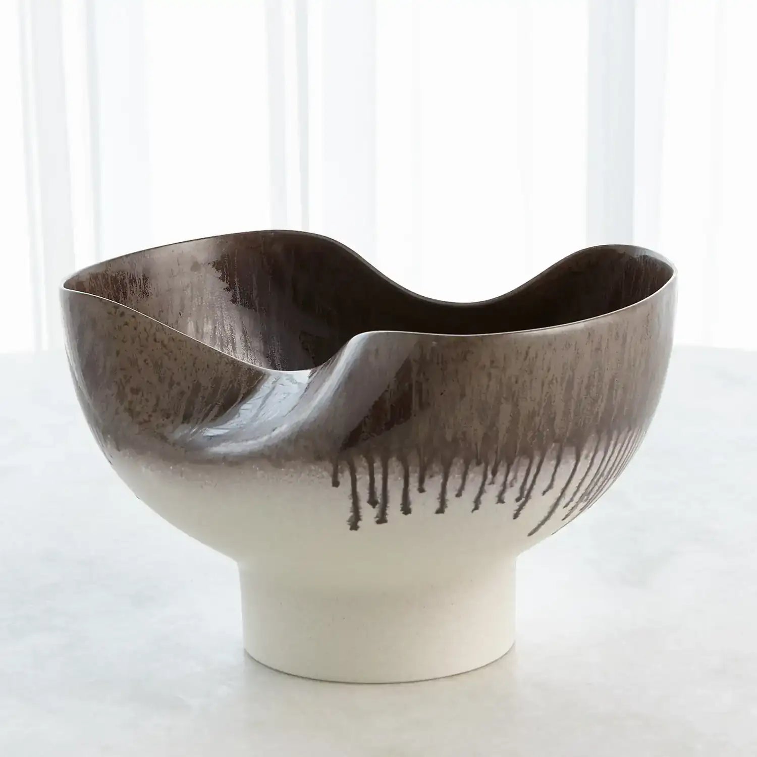 GLOBAL VIEWS DENTED BOWL - Decorative Accents