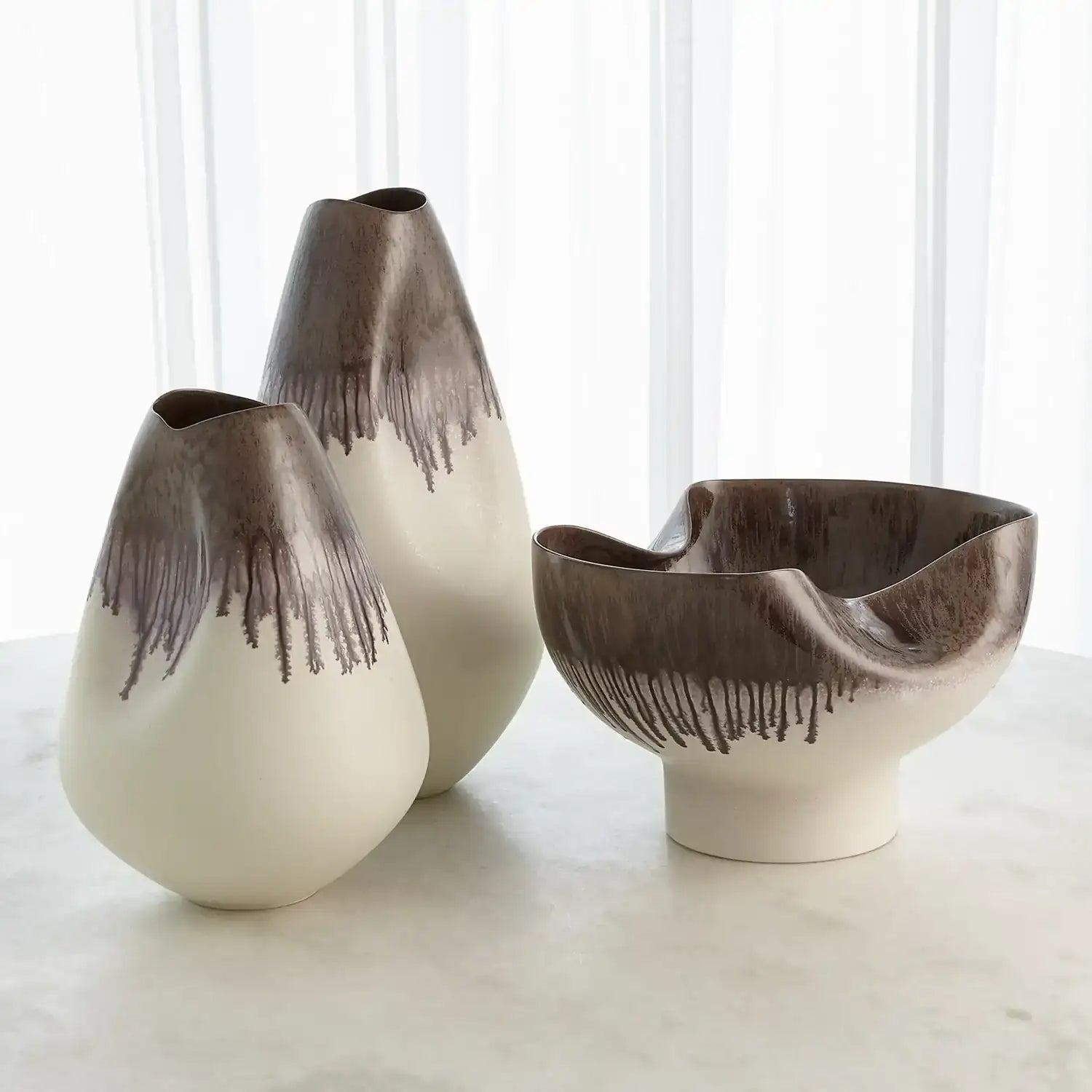 GLOBAL VIEWS DENTED BOWL - Decorative Accents