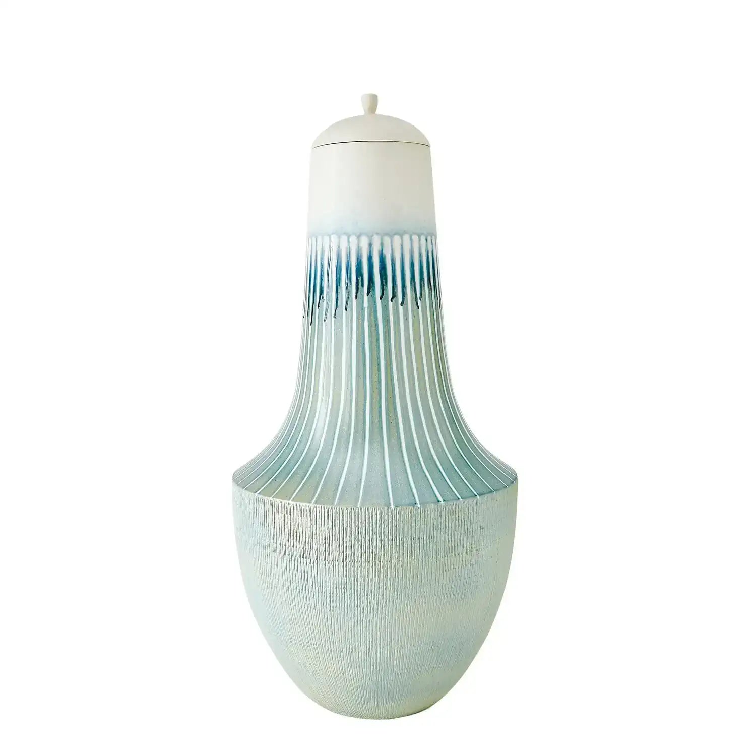 GLOBAL VIEWS STRIPED FLAIR URN - Decorative Accents