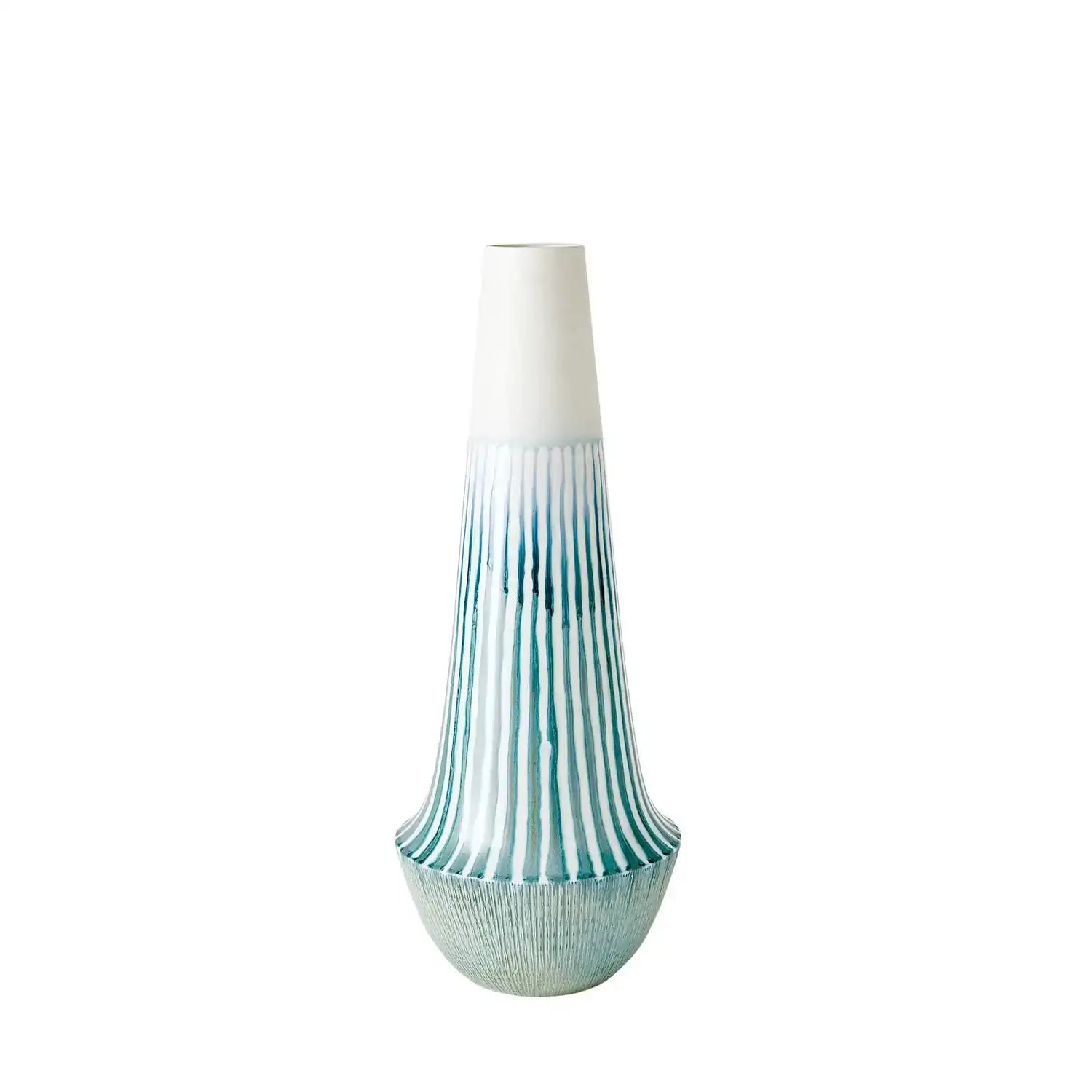 GLOBAL VIEWS STRIPED FLAIR VASE - Decorative Accents