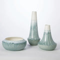 GLOBAL VIEWS STRIPED FLAIR VASE - Decorative Accents