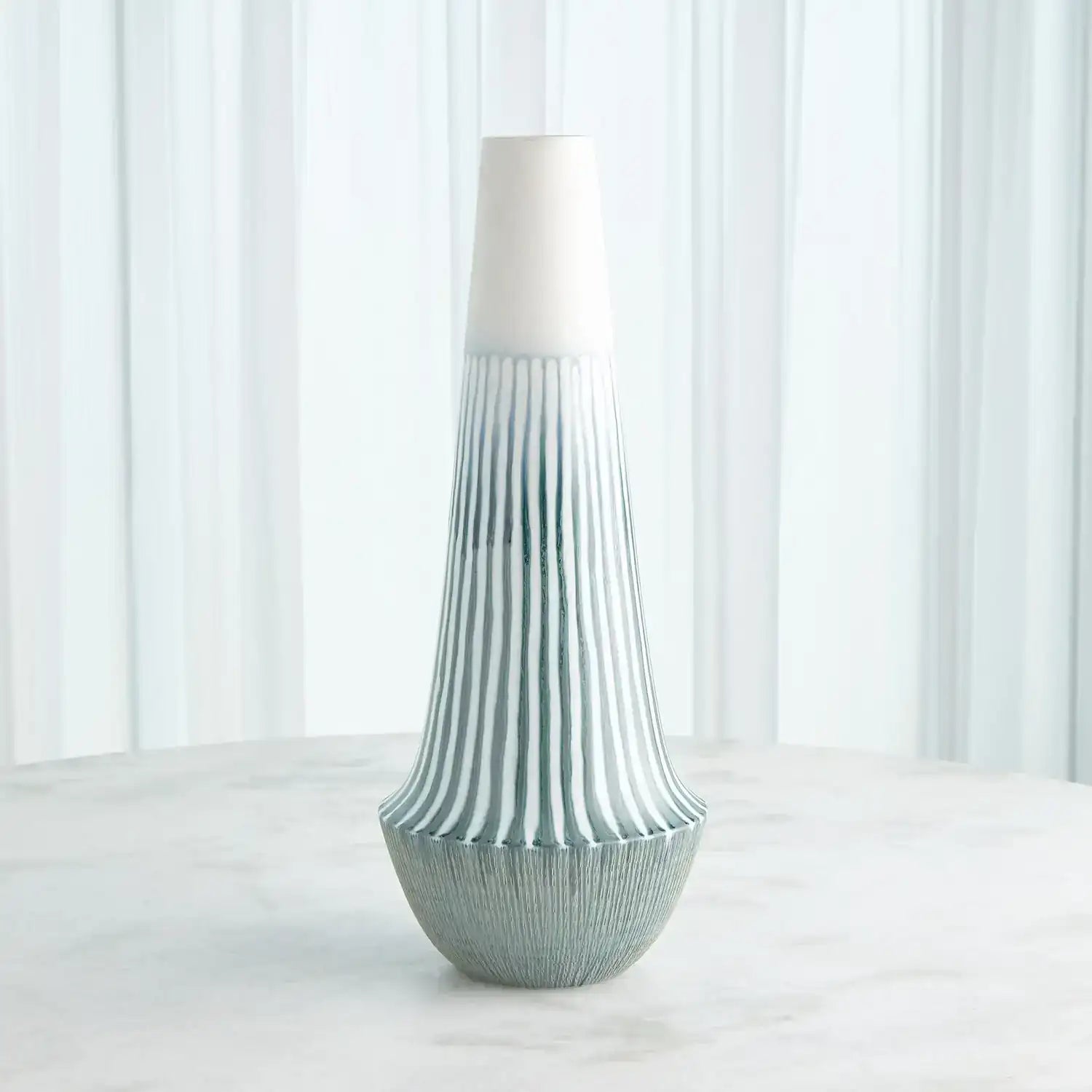 GLOBAL VIEWS STRIPED FLAIR VASE - Decorative Accents