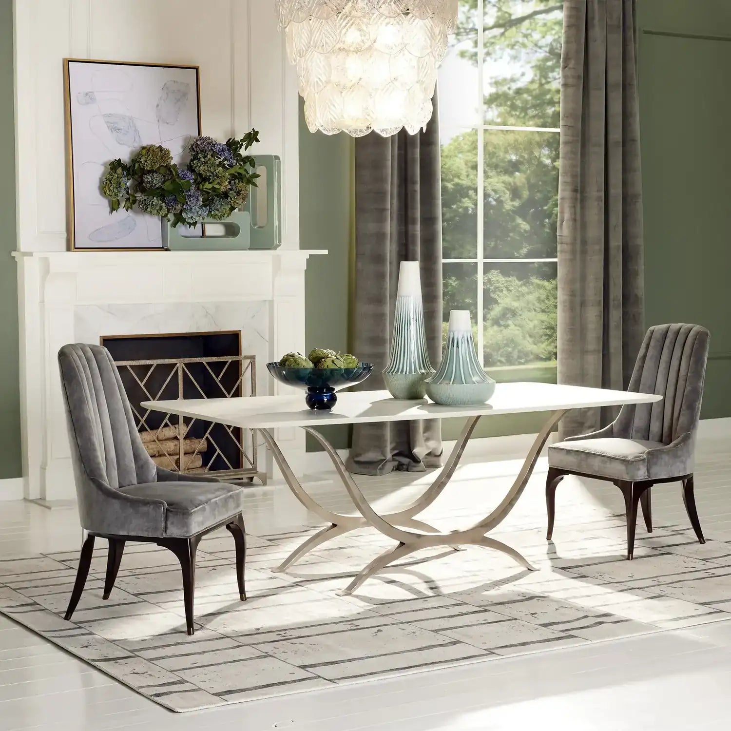 GLOBAL VIEWS STRIPED FLAIR VASE - Decorative Accents