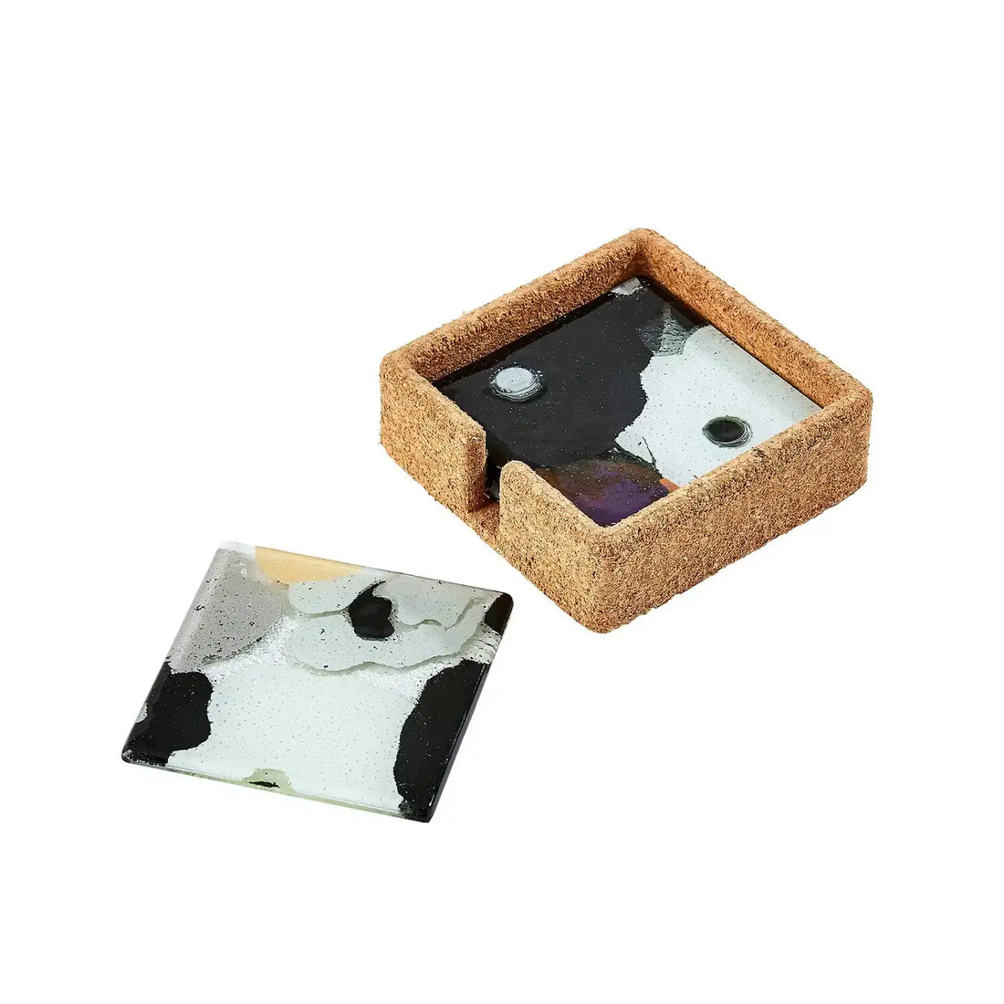 GLOBAL VIEWS FUSED FLORAL COASTER SET - Art